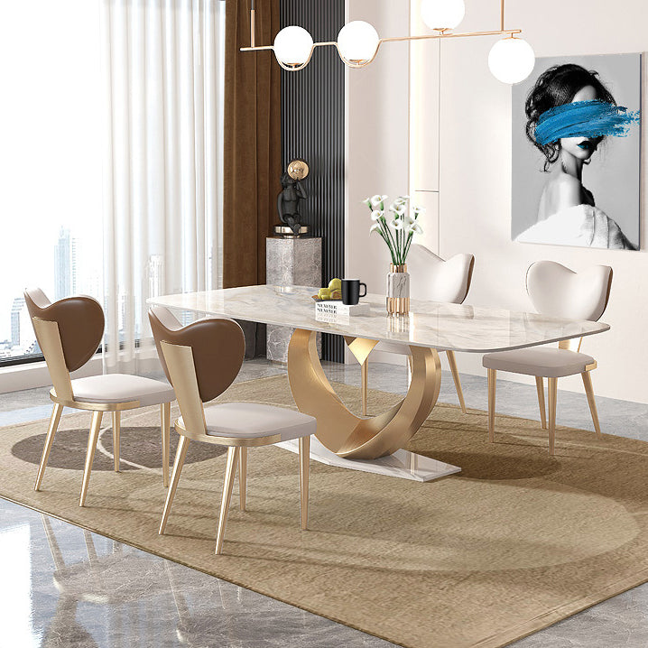Glam Style gesinterde stenen eetset rechthoekig 1/2/4/5/7/9-delige eetset