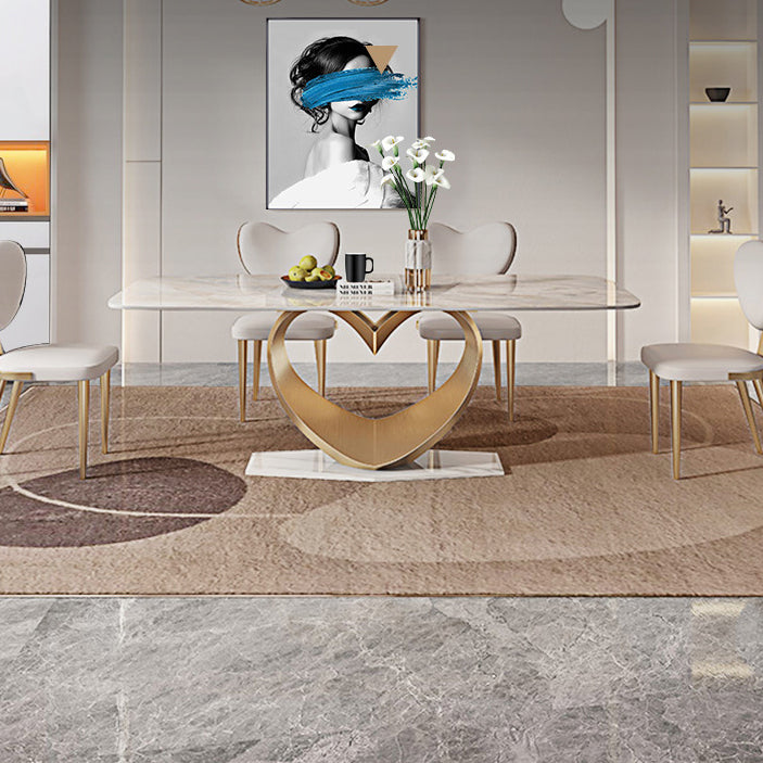 Glam Style gesinterde stenen eetset rechthoekig 1/2/4/5/7/9-delige eetset