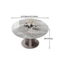 Stone Top Dining Table Round Dining Table with Pedestal Base