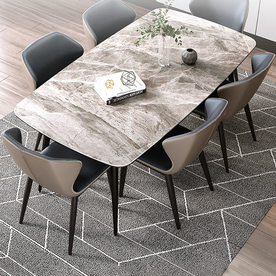 Rectangle Kitchen Table Industrial Dining Room Desk with 4 Legs