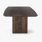 Natural Solid Wood Dining Table Modern Brown Furniture with Double Pedestal for Home