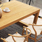 Natural Dining Table with Sled Base Rectangle Modern Solid Wood Dining Site Table