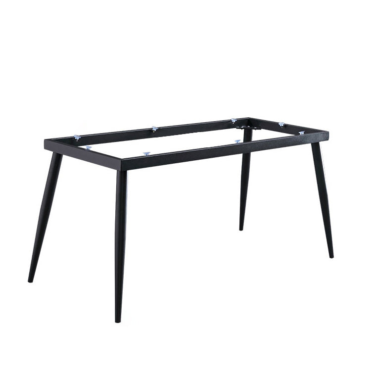 Stone Top Table 4 Legs Rectangle Dining Table for Home Kitchen Dinner Clearhalo 'Dining Tables & Seating' 'Dining Tables' 'dining_table' 'furn' 'furn_dining_table' 'Furniture' 'Kitchen & Dining Furniture' 5563193