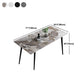 Stone Top Table 4 Legs Rectangle Dining Table for Home Kitchen Dinner Clearhalo 'Dining Tables & Seating' 'Dining Tables' 'dining_table' 'furn' 'furn_dining_table' 'Furniture' 'Kitchen & Dining Furniture' 5563199