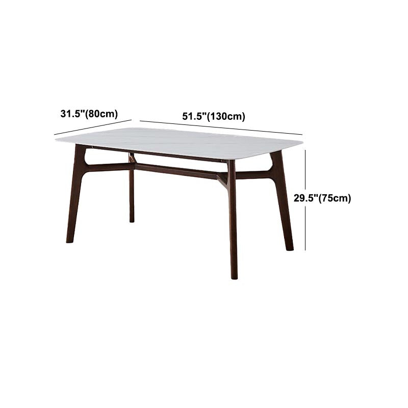 Mitte des Jahrhunderts Rechteck Esstisch Weißer Stein Top Stativ Basis Esstisch