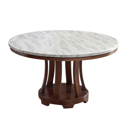 Sintered Stone Dining Table Modern White Convertible Furniture with Pedestal Base for Home