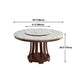 Sintered Stone Dining Table Modern White Convertible Furniture with Pedestal Base for Home