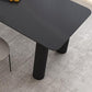 Modern Rectangle Dining Room Collection Stone and Wood Fixed Dinner Table Clearhalo 'Dining Tables & Seating' 'Dining Tables' 'dining_table' 'furn' 'furn_dining_table' 'Furniture' 'Kitchen & Dining Furniture' 5563321