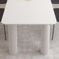 Modern Rectangle Dining Room Collection Stone and Wood Fixed Dinner Table Clearhalo 'Dining Tables & Seating' 'Dining Tables' 'dining_table' 'furn' 'furn_dining_table' 'Furniture' 'Kitchen & Dining Furniture' 5563322