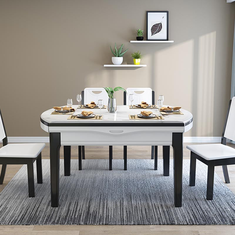 Sintered Stone Top Table 4 Legs Dining Table Home Kitchen Dinner