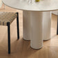 Table de salle à manger ronde Table de cuisine fixe blanche contemporaine