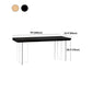 Acrylic Clear Double Pedestal Dining Table Modern Solid Wood Top Dinette Table Clearhalo 'Dining Tables & Seating' 'Dining Tables' 'dining_table' 'furn' 'furn_dining_table' 'Furniture' 'Kitchen & Dining Furniture' 5563391