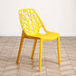 Contemporary Dining Chairs Armless Chair with Plastic Legs for Home