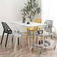 Contemporary Dining Chairs Armless Chair with Plastic Legs for Home