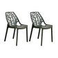 Contemporary Dining Chairs Armless Chair with Plastic Legs for Home