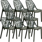 Contemporary Dining Chairs Armless Chair with Plastic Legs for Home