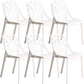 Contemporary Dining Chairs Armless Chair with Plastic Legs for Home