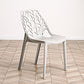 Contemporary Dining Chairs Armless Chair with Plastic Legs for Home
