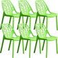 Contemporary Dining Chairs Armless Chair with Plastic Legs for Home