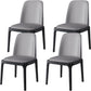 Scandinavian Armless Dining Chairs Ash Wood Frame Chair with Upholstered