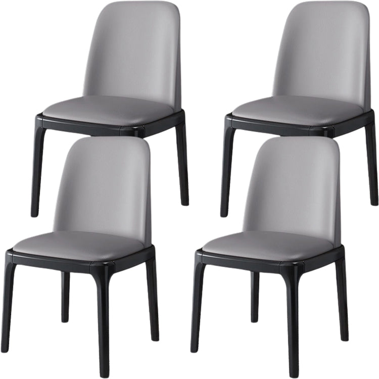Scandinavian Armless Dining Chairs Ash Wood Frame Chair with Upholstered