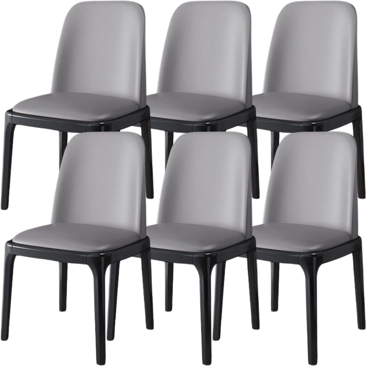 Scandinavian Armless Dining Chairs Ash Wood Frame Chair with Upholstered