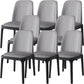 Scandinavian Armless Dining Chairs Ash Wood Frame Chair with Upholstered
