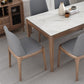 Scandinavian Armless Dining Chairs Ash Wood Frame Chair with Upholstered