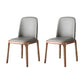 Scandinavian Armless Dining Chairs Ash Wood Frame Chair with Upholstered