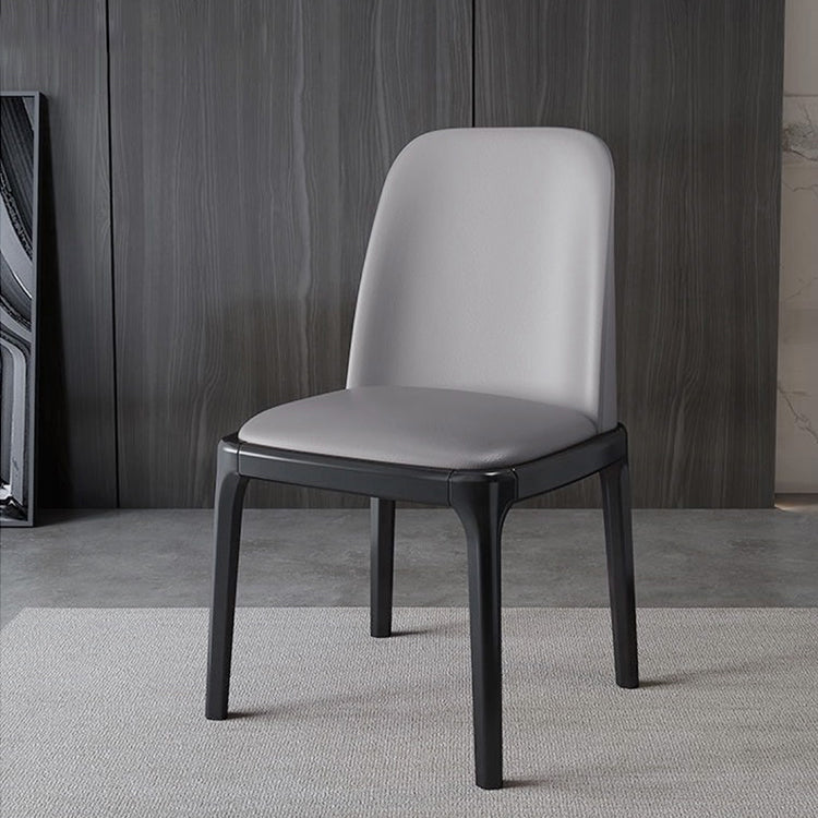 Scandinavian Armless Dining Chairs Ash Wood Frame Chair with Upholstered