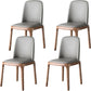 Scandinavian Armless Dining Chairs Ash Wood Frame Chair with Upholstered