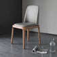 Scandinavian Armless Dining Chairs Ash Wood Frame Chair with Upholstered