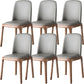 Scandinavian Armless Dining Chairs Ash Wood Frame Chair with Upholstered