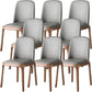 Scandinavian Armless Dining Chairs Ash Wood Frame Chair with Upholstered