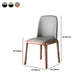 Scandinavian Armless Dining Chairs Ash Wood Frame Chair with Upholstered