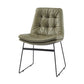 Industrial Dining Chairs Armless Chair with Metal Legs for Home