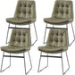 Industrial Dining Chairs Armless Chair with Metal Legs for Home