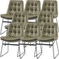 Industrial Dining Chairs Armless Chair with Metal Legs for Home
