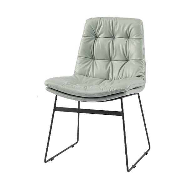 Industrial Dining Chairs Armless Chair with Metal Legs for Home