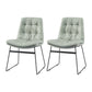 Industrial Dining Chairs Armless Chair with Metal Legs for Home