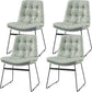 Industrial Dining Chairs Armless Chair with Metal Legs for Home