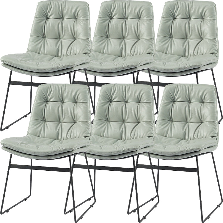 Industrial Dining Chairs Armless Chair with Metal Legs for Home