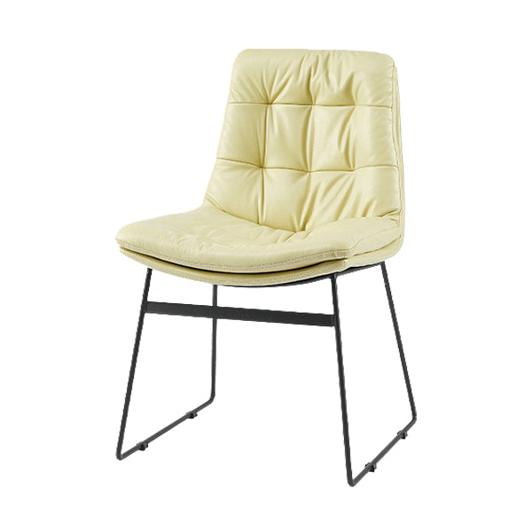 Industrial Dining Chairs Armless Chair with Metal Legs for Home