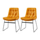 Industrial Dining Chairs Armless Chair with Metal Legs for Home