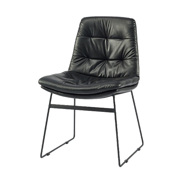 Industrial Dining Chairs Armless Chair with Metal Legs for Home