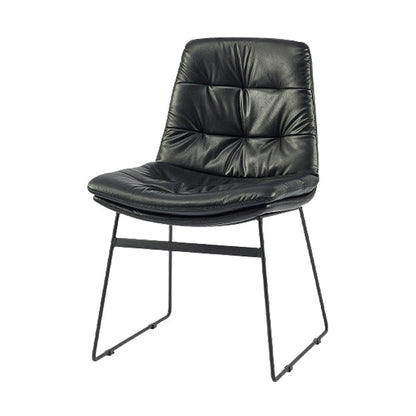 Industrial Dining Chairs Armless Chair with Metal Legs for Home