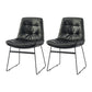 Industrial Dining Chairs Armless Chair with Metal Legs for Home