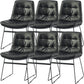 Industrial Dining Chairs Armless Chair with Metal Legs for Home