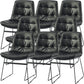 Industrial Dining Chairs Armless Chair with Metal Legs for Home