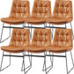 Industrial Dining Chairs Armless Chair with Metal Legs for Home